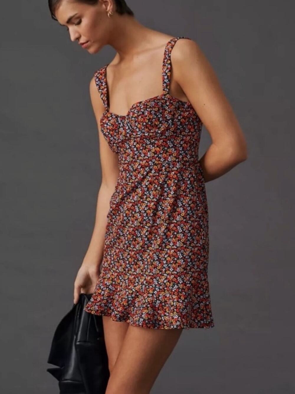 Anthropologie Hutch Ditsy Floral Corset Mini Dress